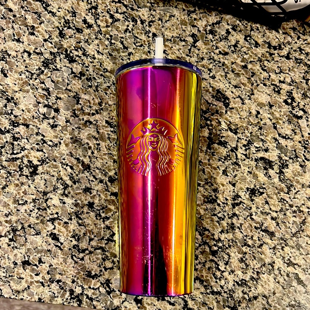 24 oz Starbucks iridescent reusable cup